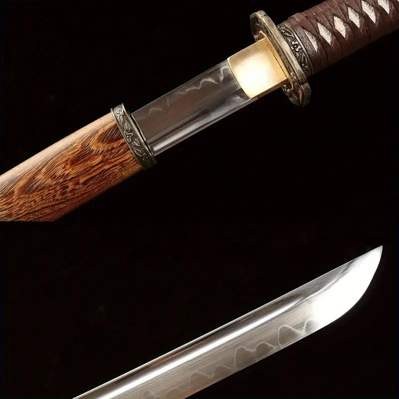 103cm/40.55 Inch Authentic Hand Forged T10 Earth Covered Burnt Blade Copper Mounted Samurai Sword Soul Sword
