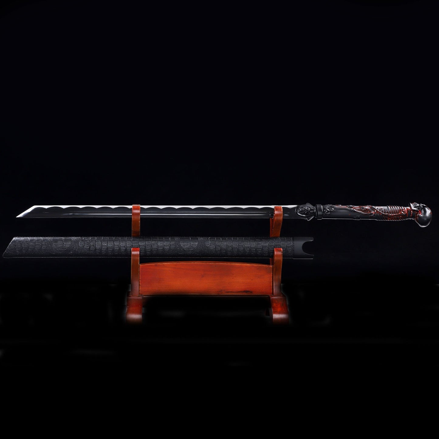 Ninja Sword _ Handmade Japanese Ninjato Sword With Black Blade