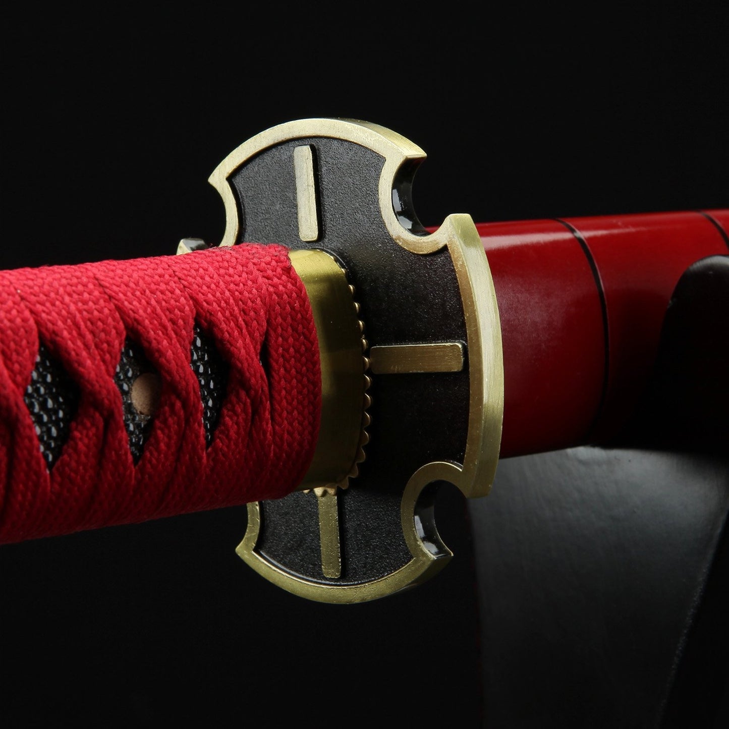 Zoro Sword _ One Piece Roronoa Zoro Sandai Kitetsu Katana Samurai Sword Replica With Red Scabbard
