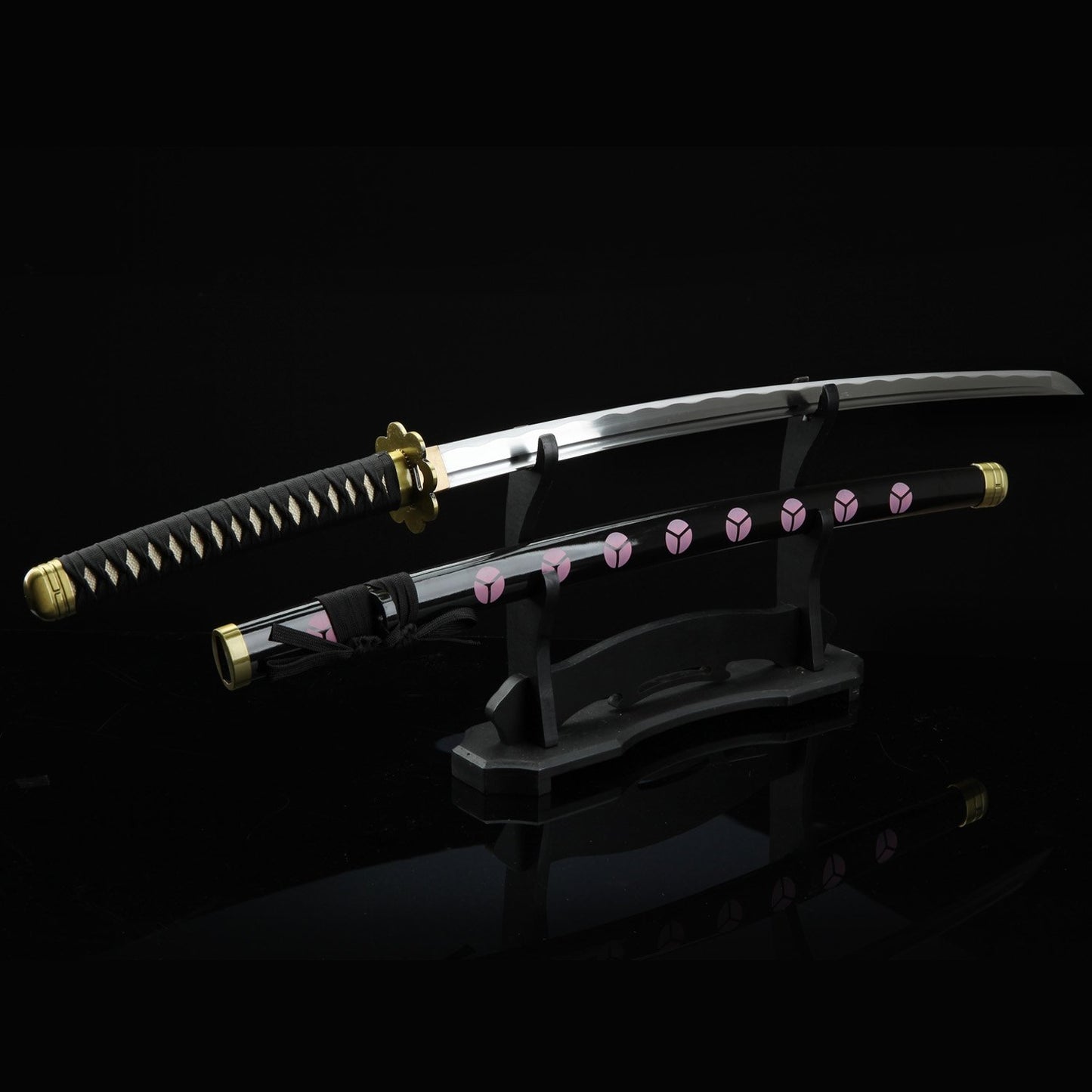 Shusui Sword _ One Piece Roronoa Zoro Shusui Katana Samurai Sword Replica With Black Scabbard