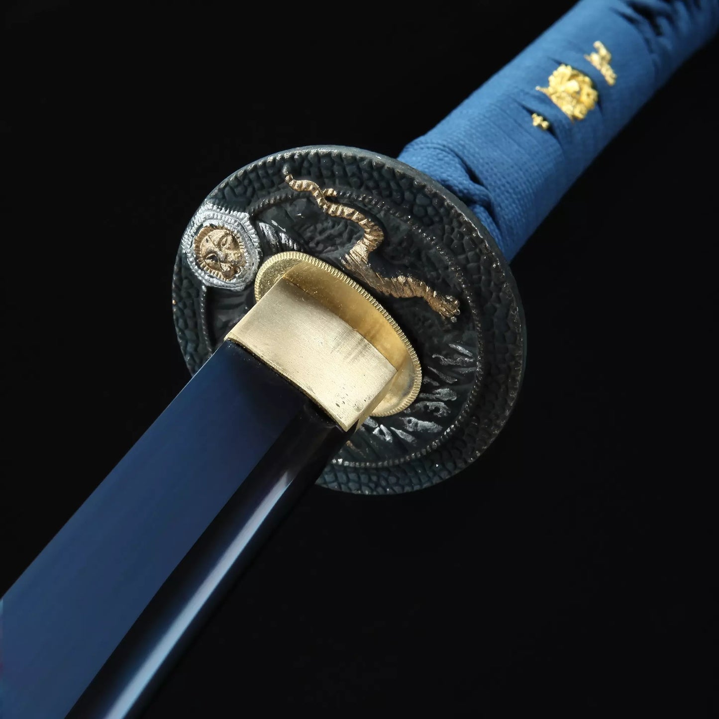 Katana Sword _ Handmade Japanese Katana Sword 1060 Carbon Steel With Blue Blade