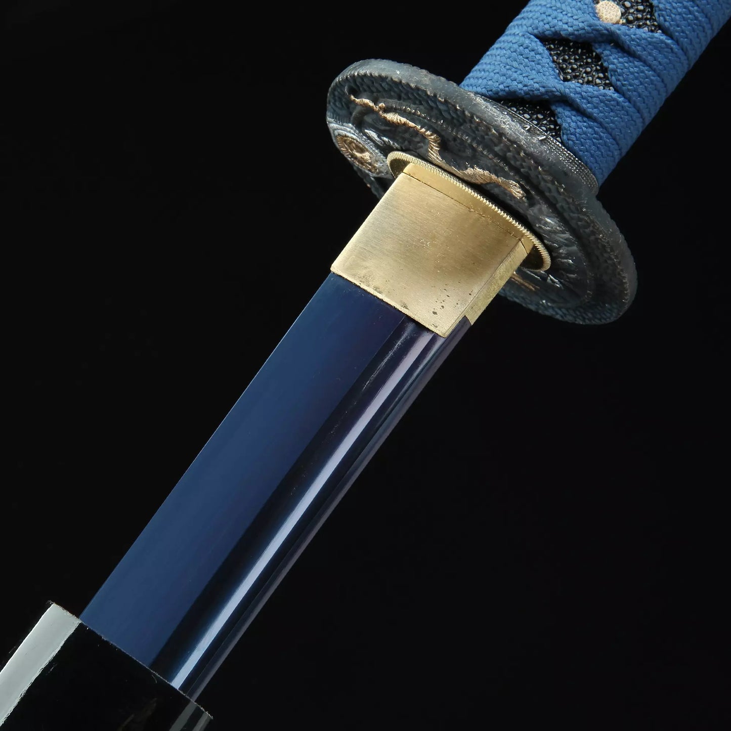 Katana Sword _ Handmade Japanese Katana Sword 1060 Carbon Steel With Blue Blade