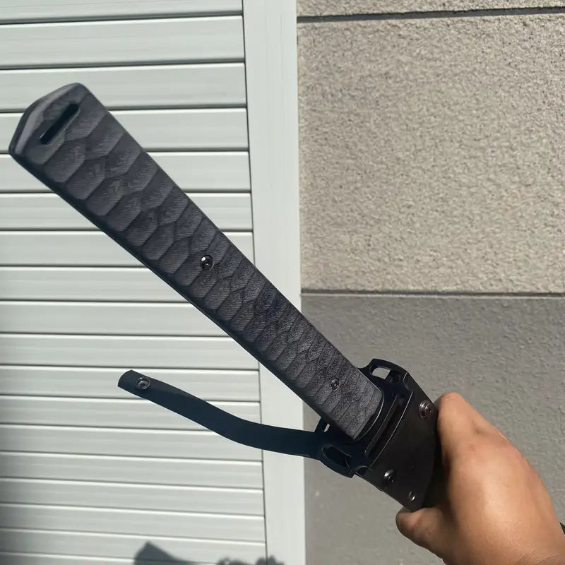Spring Steel Tanto Katana With Black Blade
