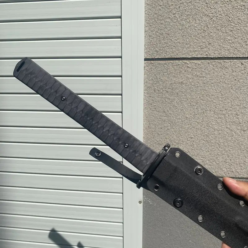 Spring Steel Tanto Katana With Black Blade