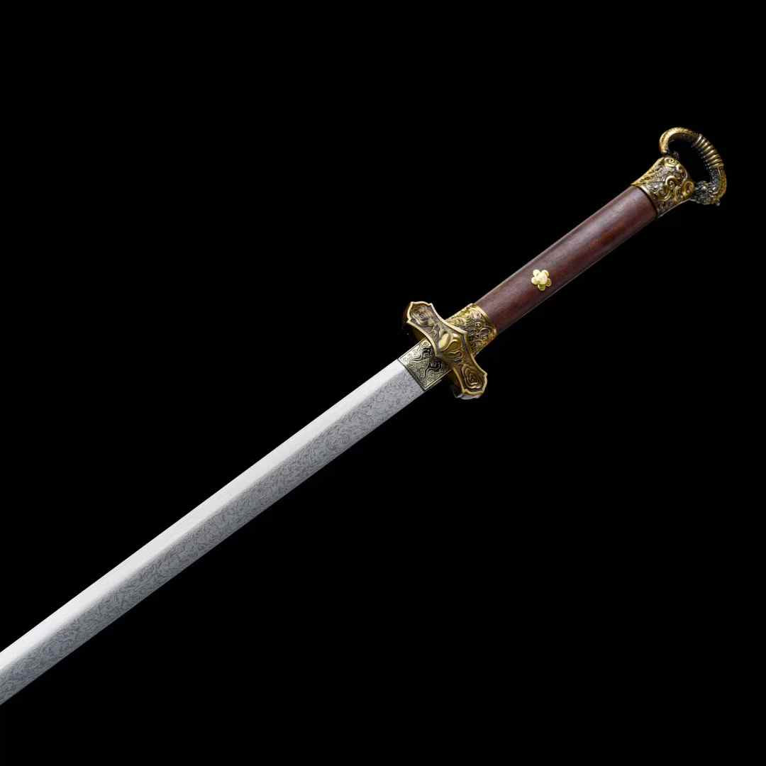 Ring-handled Knife ~ Linyuan With Pattern Steel Blade