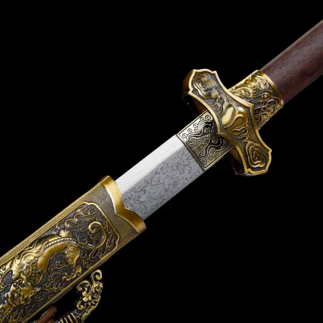 Ring-handled Knife ~ Linyuan With Pattern Steel Blade