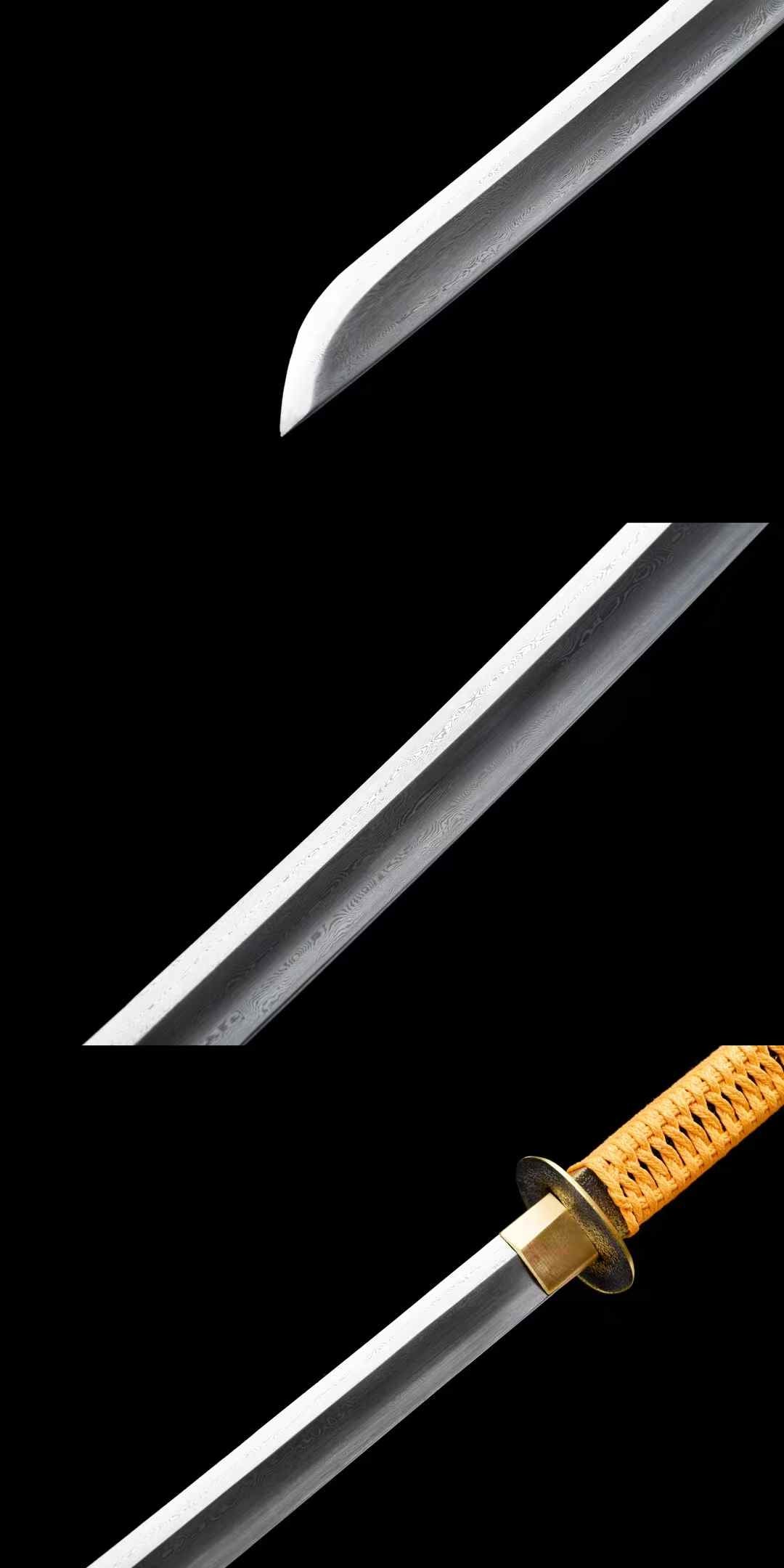 Copper-Clad Recurved Tang Sword · Dragon & Phoenix Sandalwood