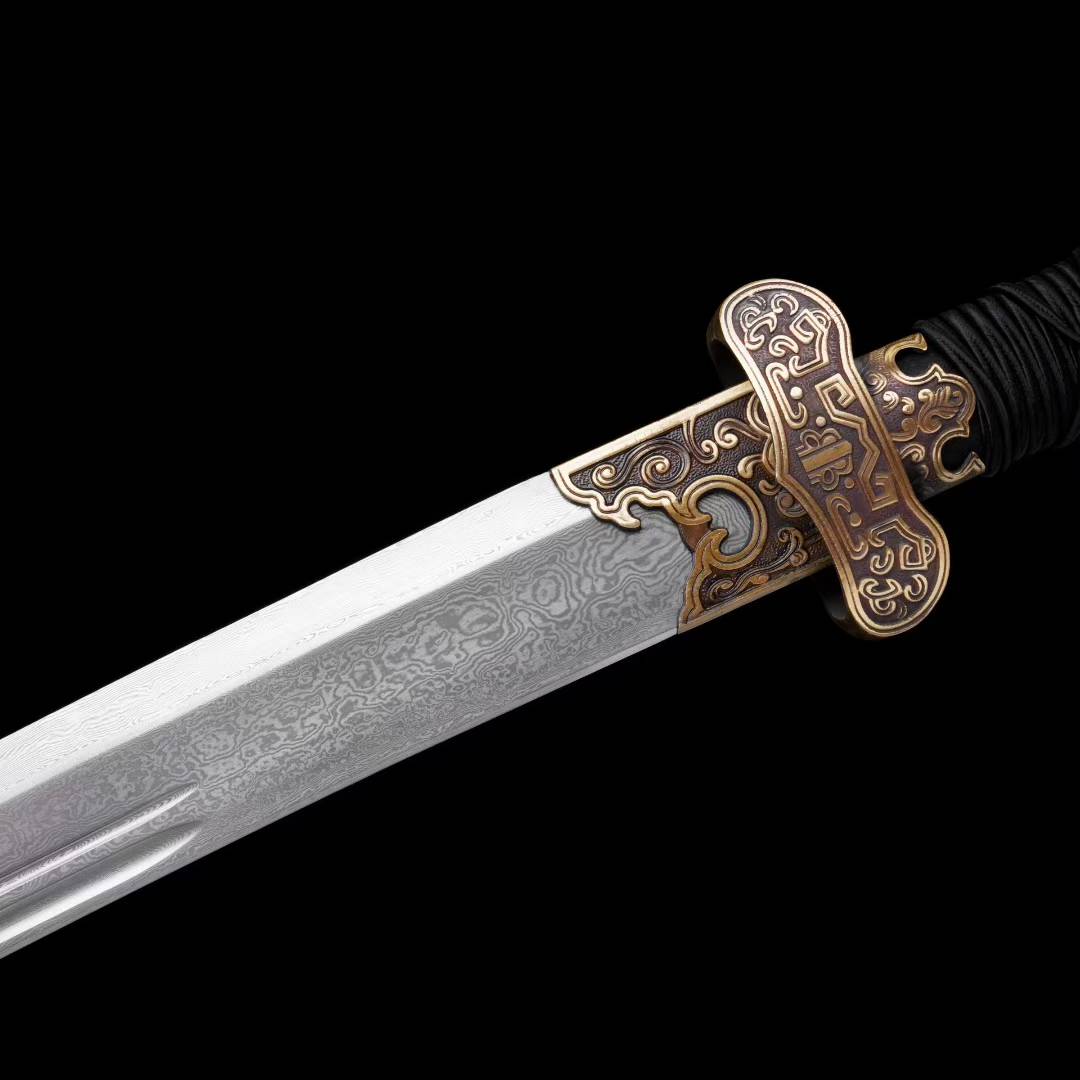 Copper-clad black gold ancient sword