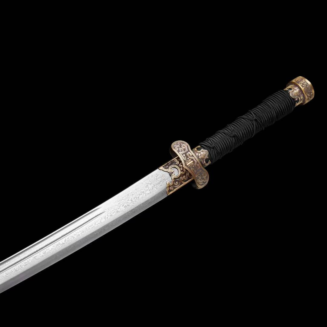 Copper-clad black gold ancient sword