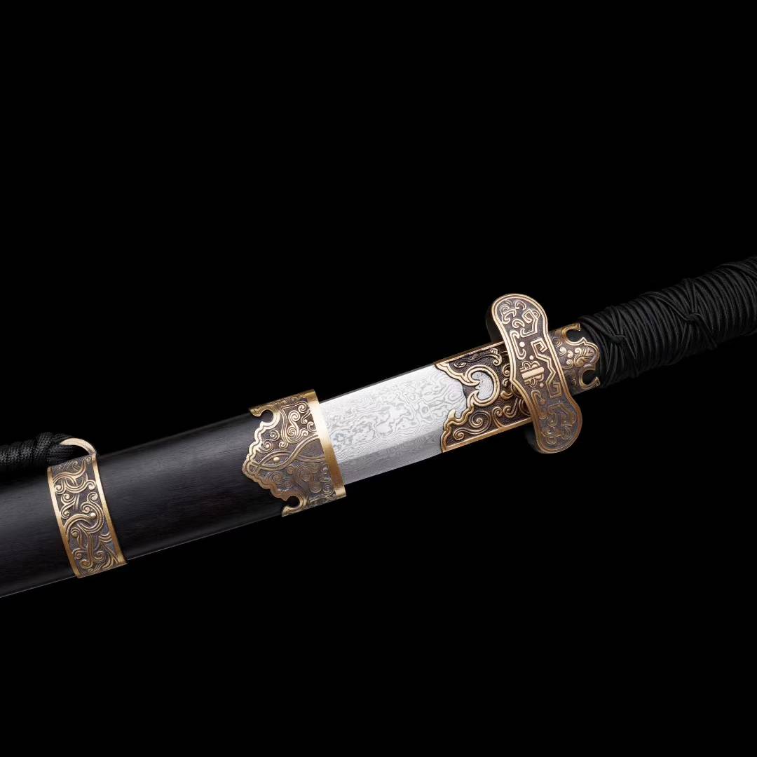 Copper-clad black gold ancient sword