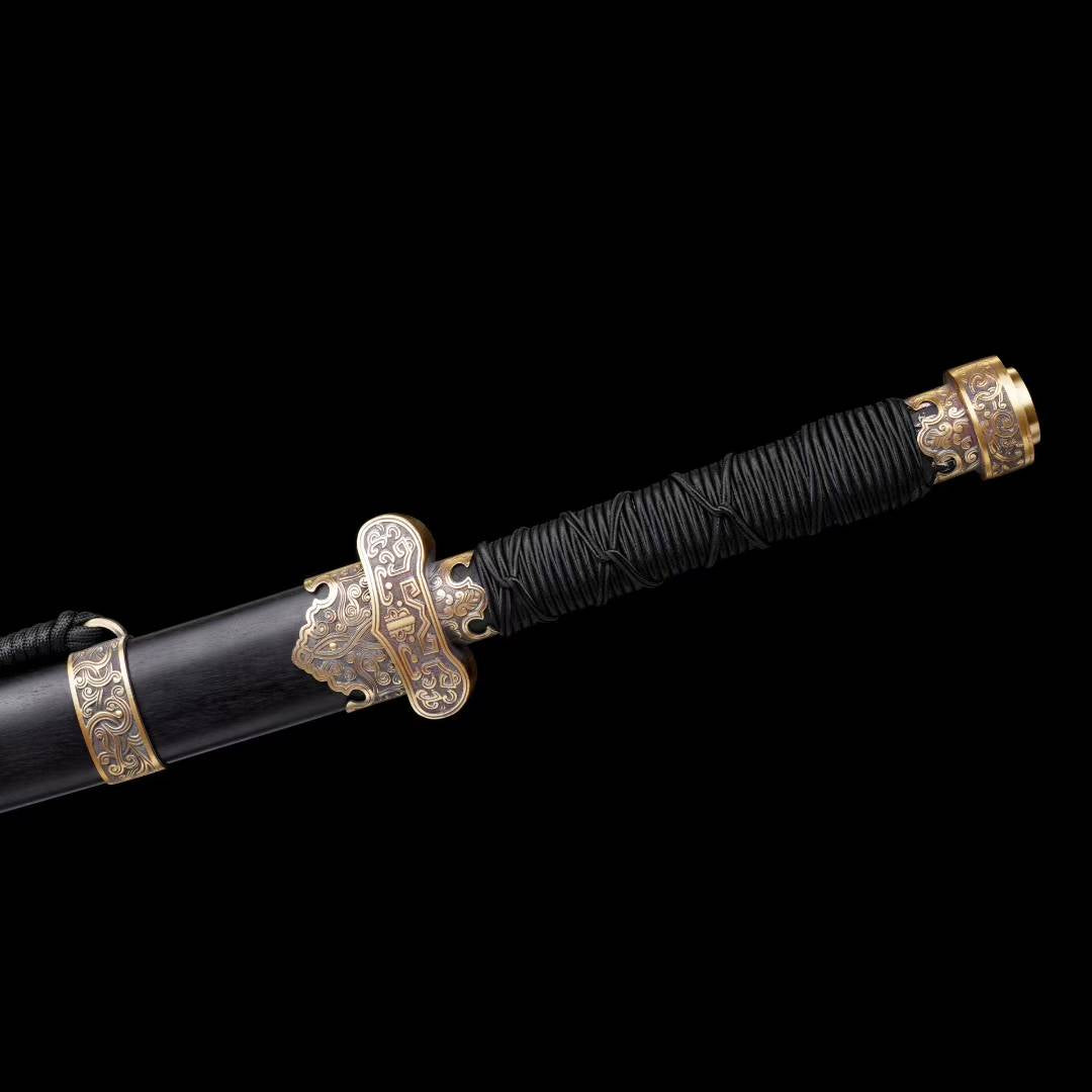 Copper-clad black gold ancient sword