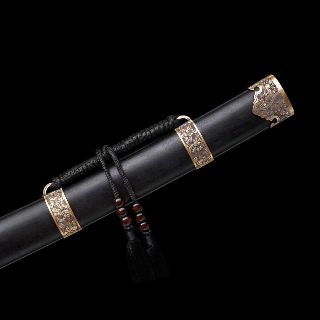 Copper-clad black gold ancient sword