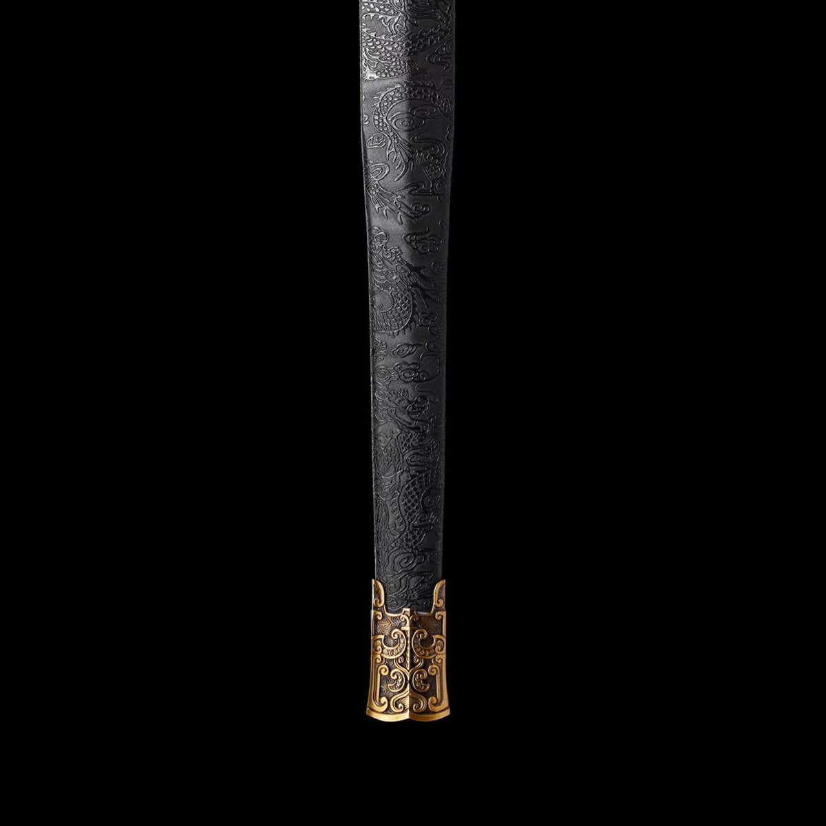Crimson Flame Chu Jian | Full Tang High Manganese Steel Brocade Scabbard 91cm