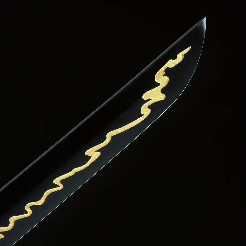 103cm/41.77in Full Blade T10 Roasted Red Samurai Sword with Solid Wood Lacquered Orange Sheath & Copper Fittings | Perfect for Gamers, Anime Fans, Cosplay, Costume Parties | Custom Laser Engraving Available | Stress-Relief Gift