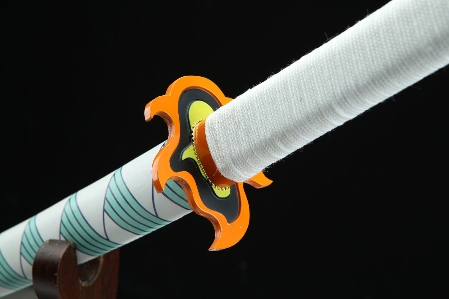 1:1 Replica Kyojuro Rengoku Worn Katana With Upgraded leather sheath