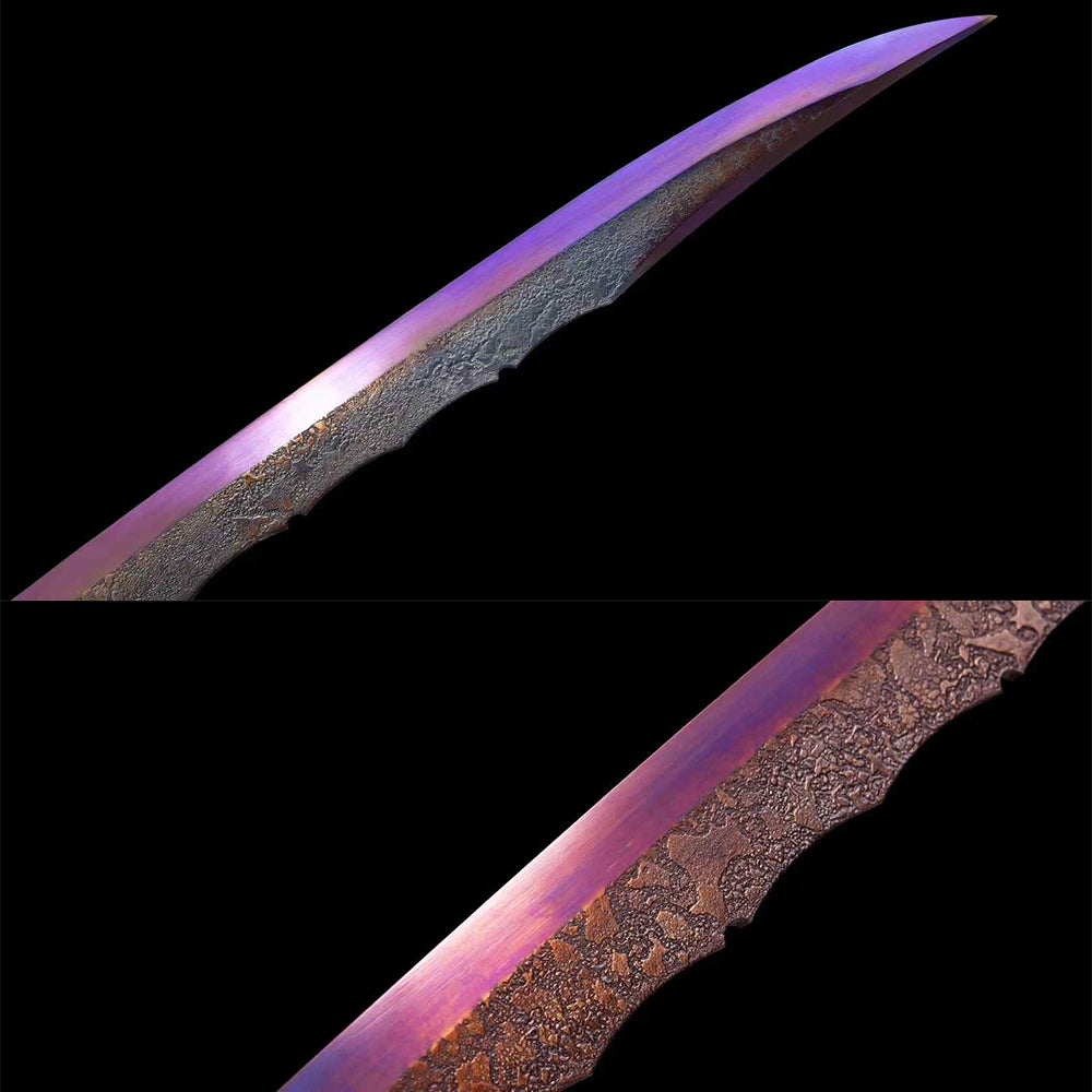 Handcrafted Full Tang Sword One-piece Embroidered Spring Knife ~ Soul Devourer