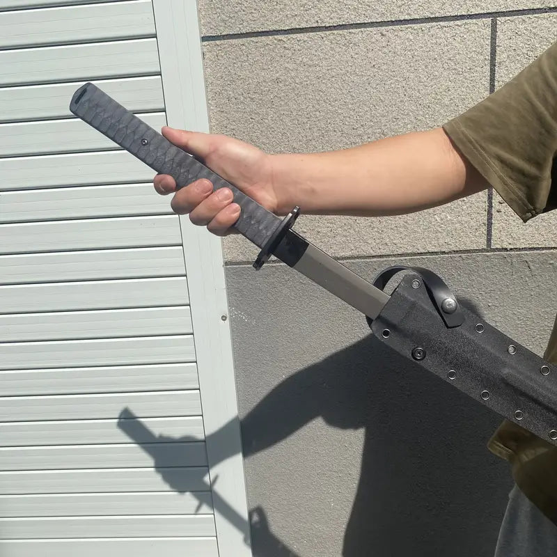 Spring Steel Tanto Katana With Black Blade