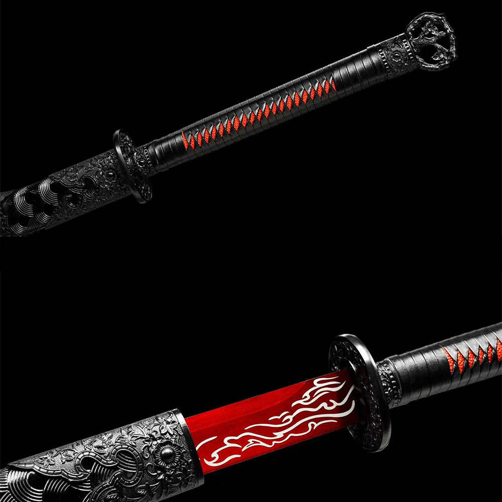 Handcrafted Full Tang Sword With 1065 Carbon Steel Blade Tang Hengdao ~Qingdao~Zidian