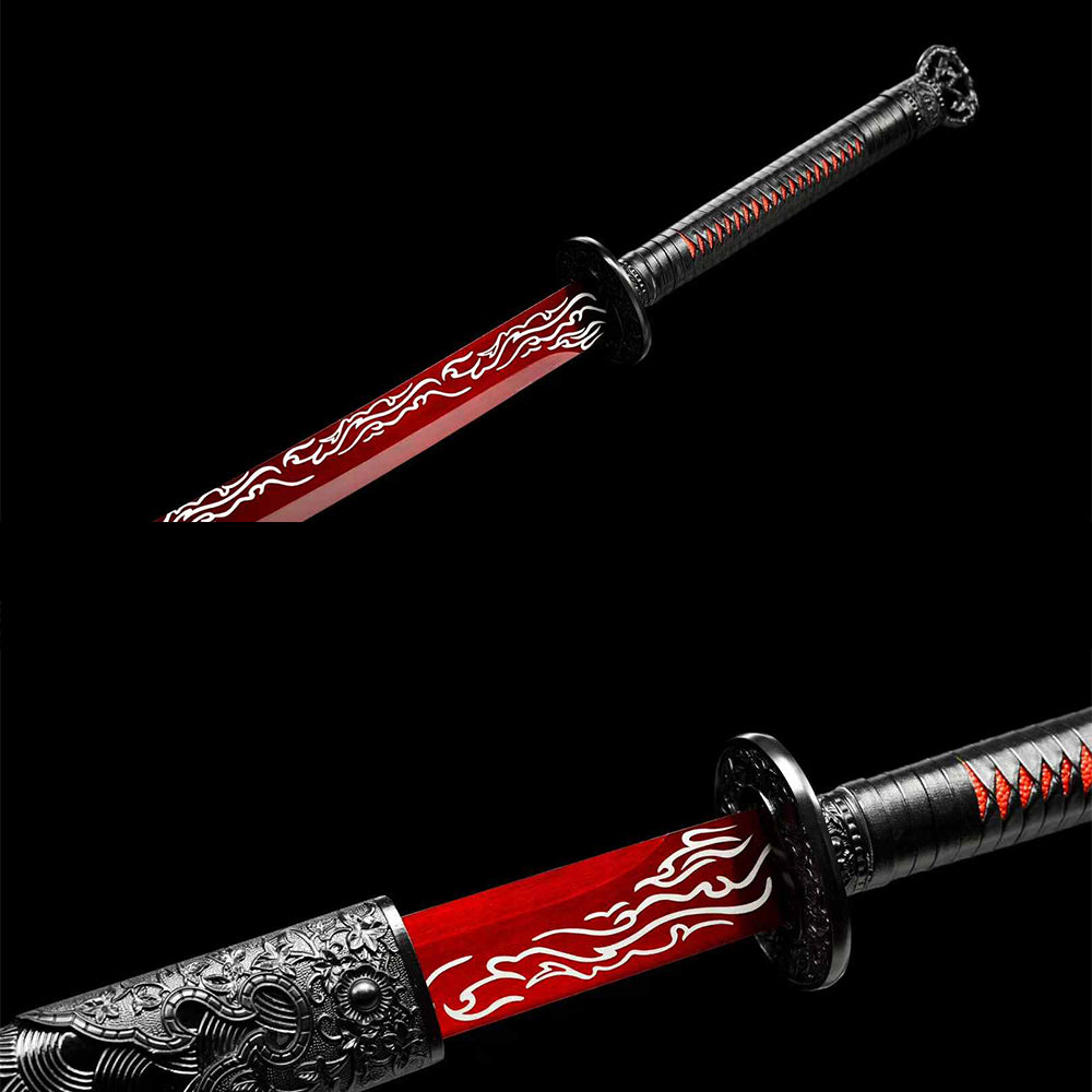 Handcrafted Full Tang Sword With 1065 Carbon Steel Blade Tang Hengdao ~Qingdao~Zidian