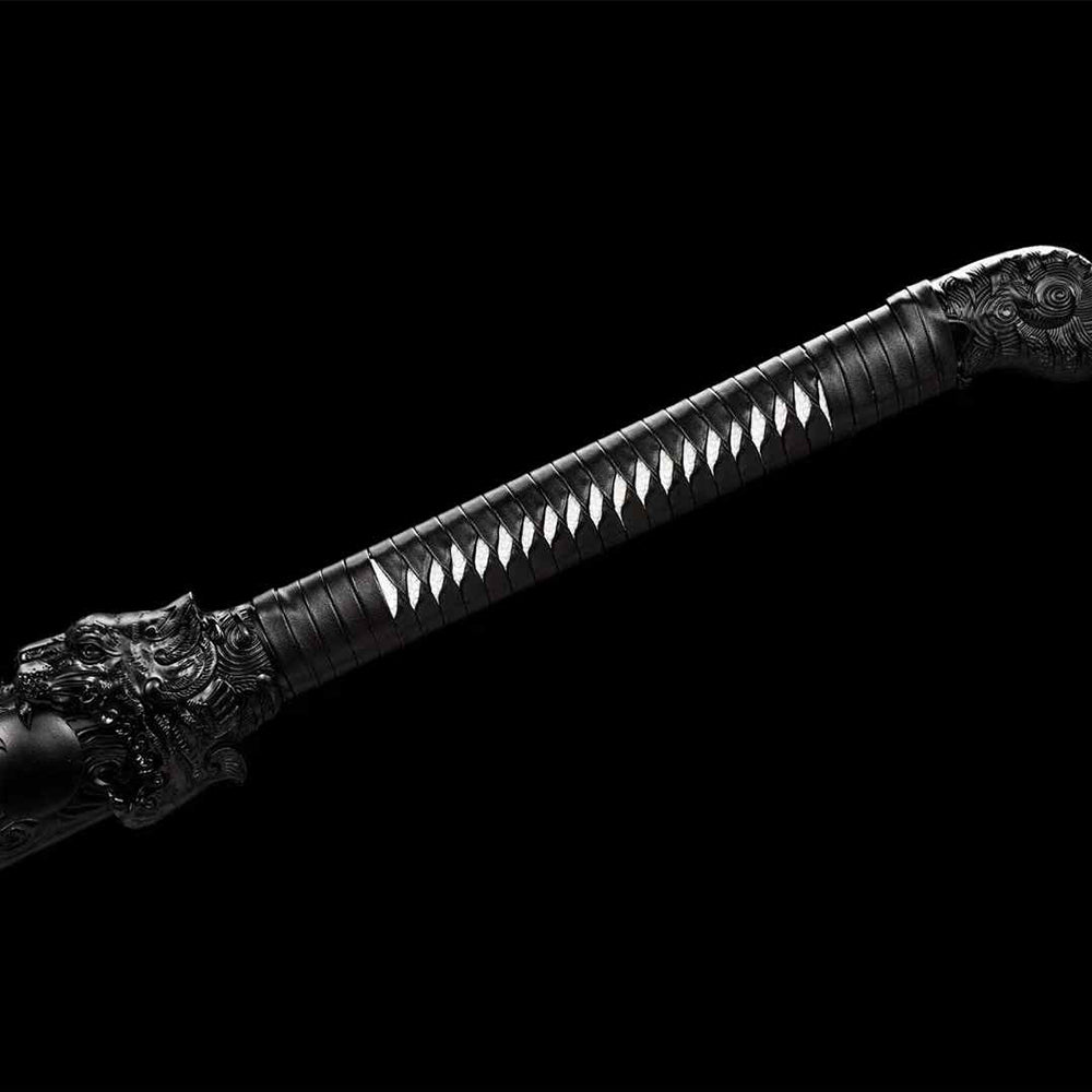 Handcrafted Full Tang Sword Embroidered Spring Knife ~ Thunder