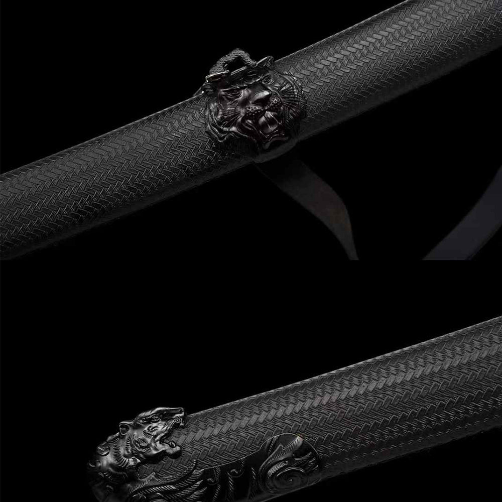 Handcrafted Full Tang Sword Embroidered Spring Knife ~ Thunder