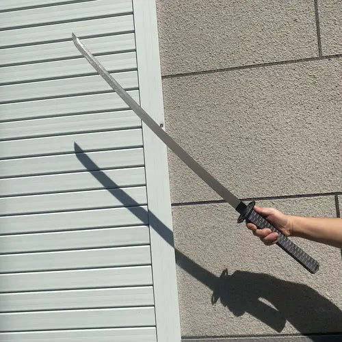 Spring Steel Tanto Katana With Black Blade