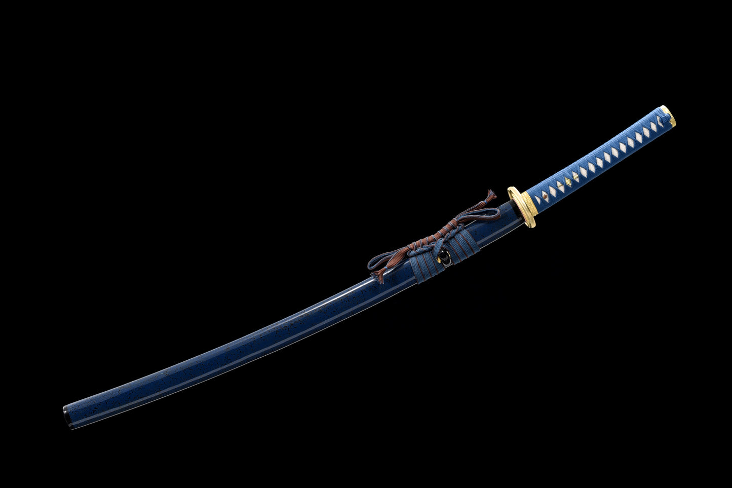 Blue Scabbard Gold-Plated Guard Musashi Katana (Custom-made products: Delivery within 30 days.)