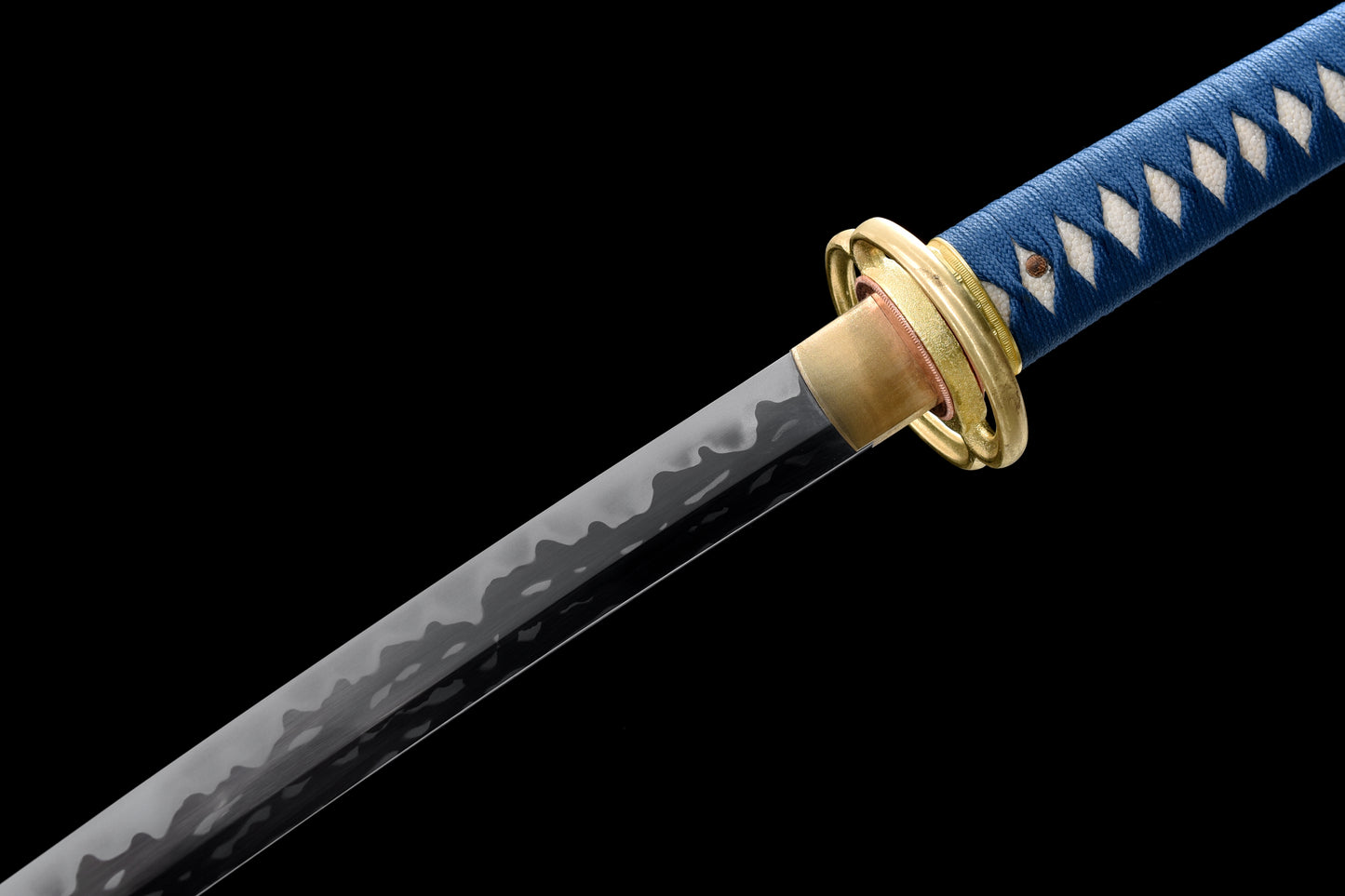 Blue Scabbard Gold-Plated Guard Musashi Katana (Custom-made products: Delivery within 30 days.)