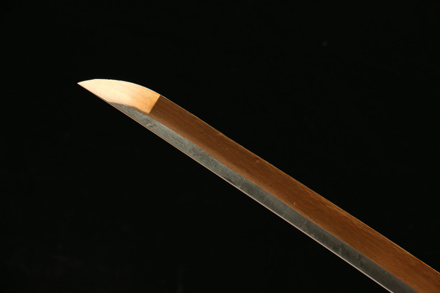 T10 High-Carbon Steel Golden Blade Katana with Black Fuchi and Golden Lacquered Scabbard