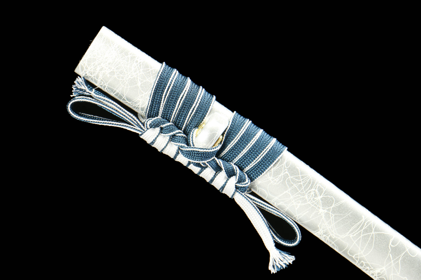 White Jade - Handmade 1065 Steel Katana with Oil Quenched & Tempered Blade, Zinc Alloy Fittings, and Wooden Scabbard