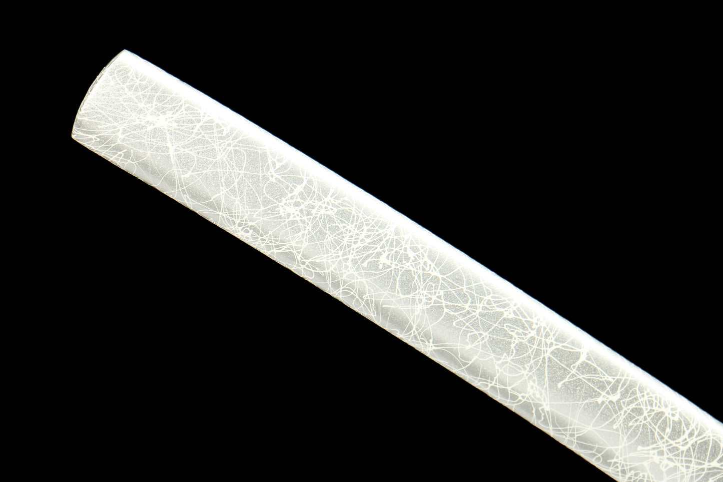 White Jade - Handmade 1065 Steel Katana with Oil Quenched & Tempered Blade, Zinc Alloy Fittings, and Wooden Scabbard