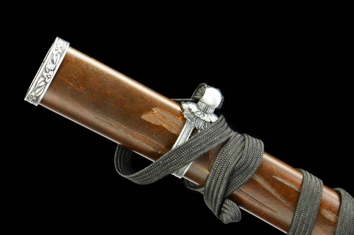 Immortal Cut Gate Opener - 1065 Steel Katana with Oil Quenched & Tempered Blade, Wooden Scabbard, Zinc Alloy Fittings - Unique Collector Sword