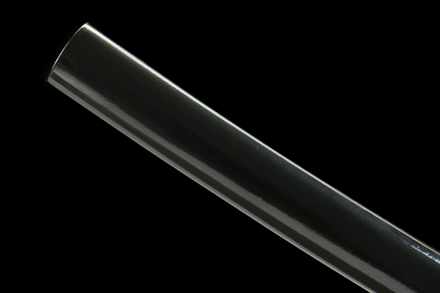 Nocturnal Spirit Katana with Blackened 1045 Carbon Steel Blade, Ebony Wood Saya, Oil Quenched and Tempered