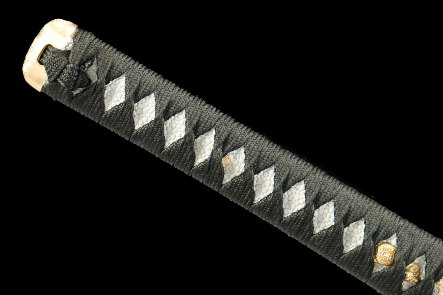 Shadow Warrior Katana | 72cm Damascus Pattern Steel Blade with Handcrafted Stonewashed Finish, Oil Quenched & Tempered