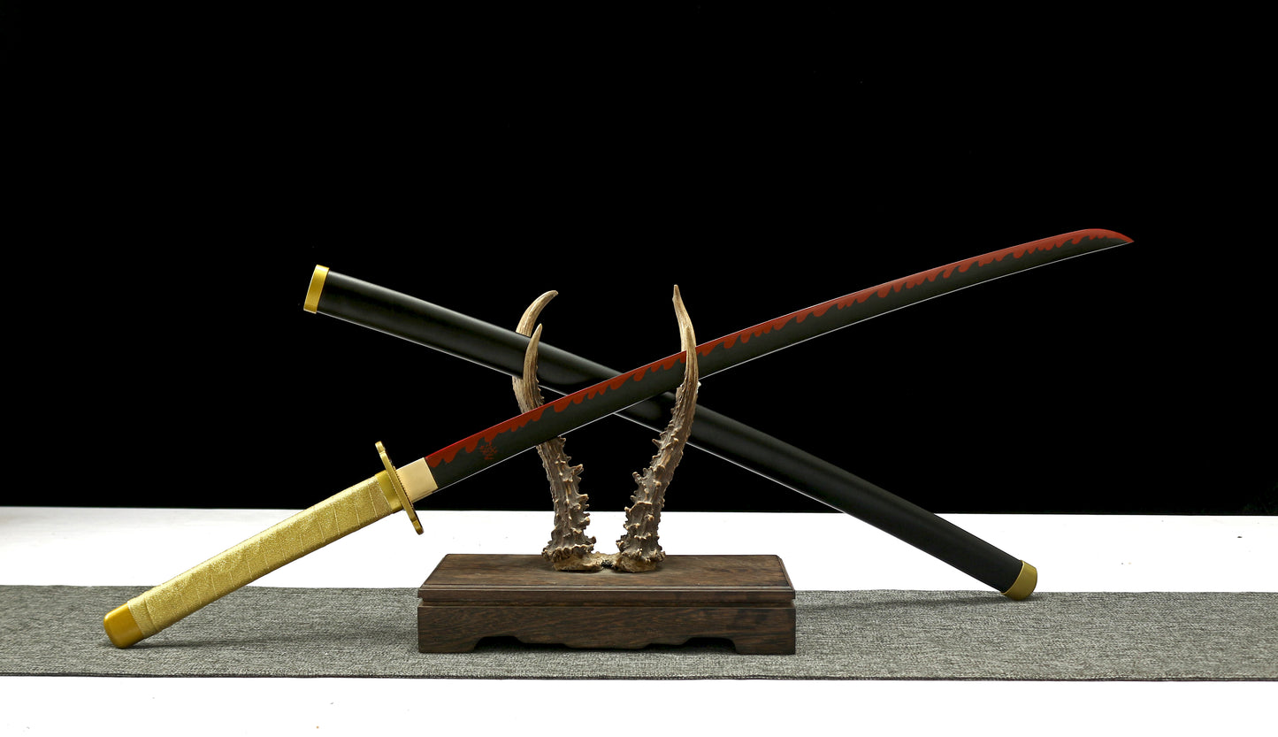 1:1 Replica Yoriichi Worn Katana Upgraded version