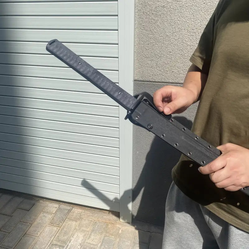 Spring Steel Tanto Katana With Black Blade