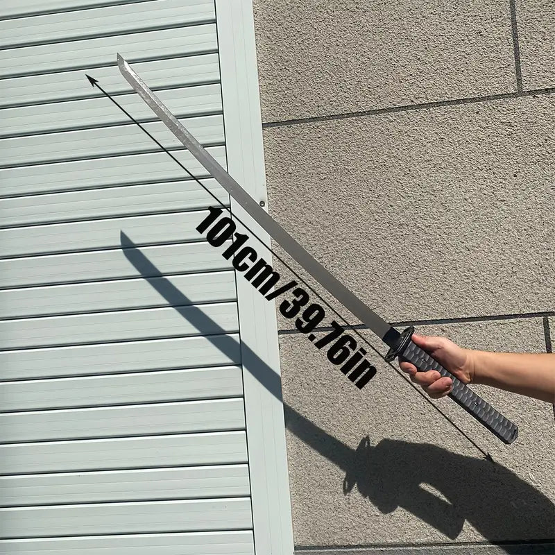 Spring Steel Tanto Katana With Black Blade