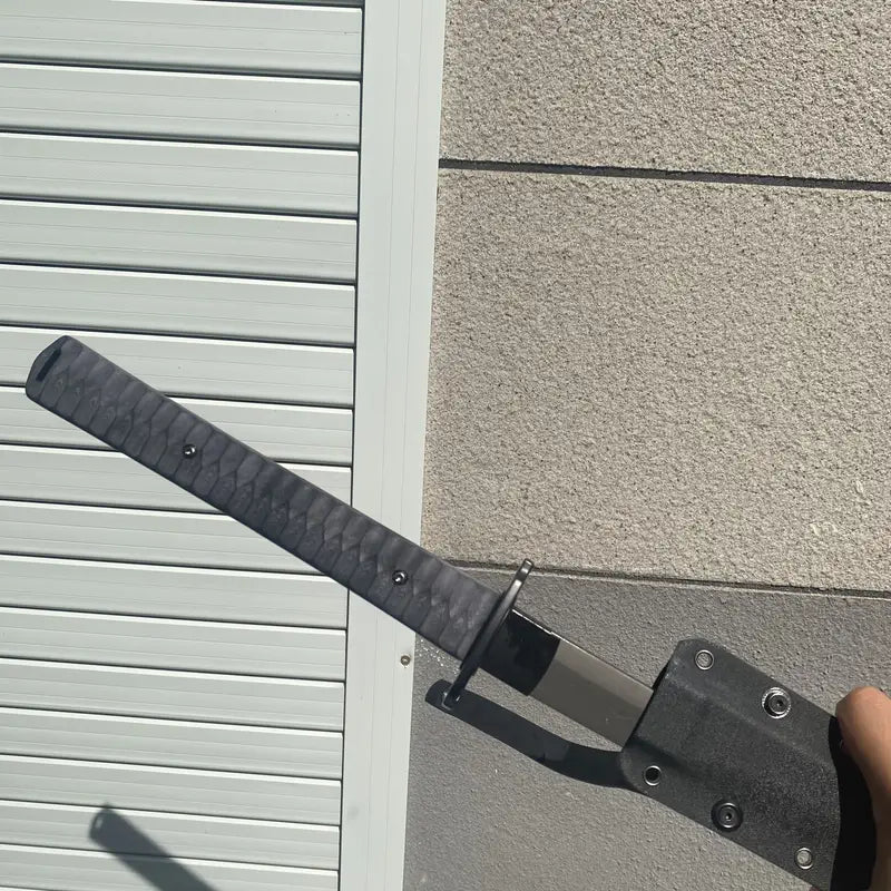 Spring Steel Tanto Katana With Black Blade