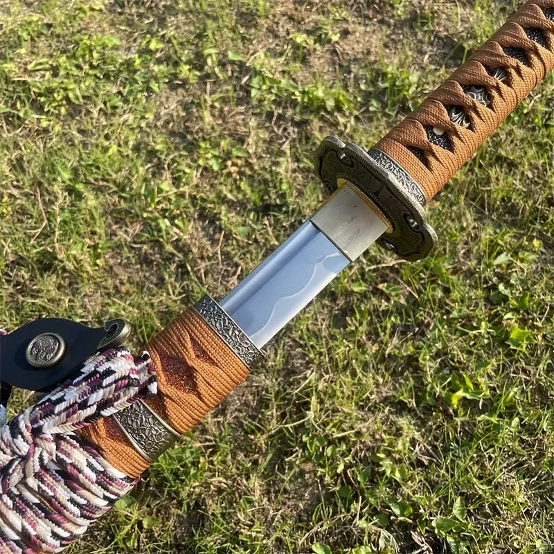 T10 lacquer sheathed burnt blade Katana swords
