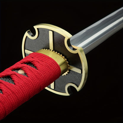 Red Lacquer Katana · Gold Alloy Fittings Full Tang