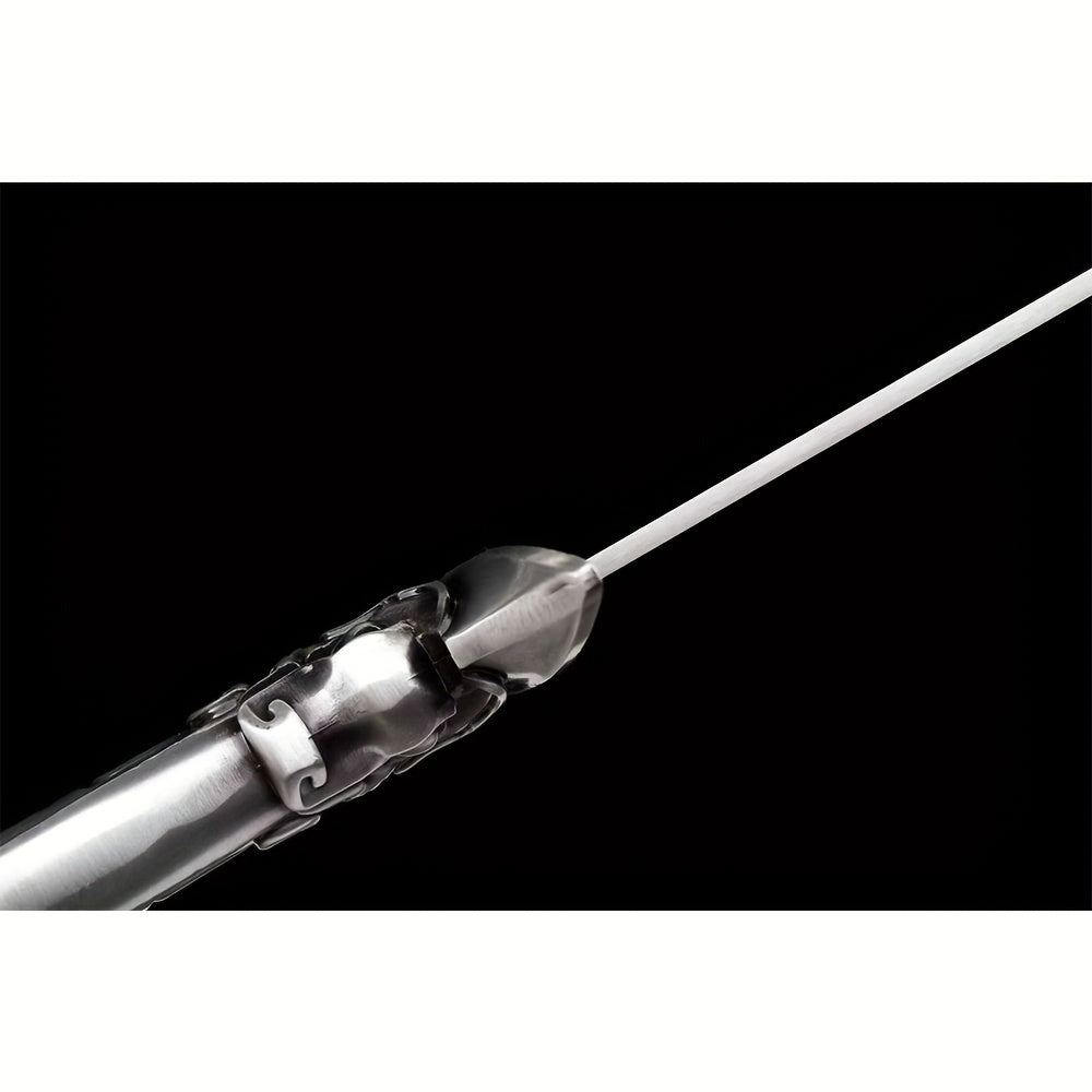Han Jian · Silver Alloy Handle Cloud Scroll Relief Double-Edge Sword