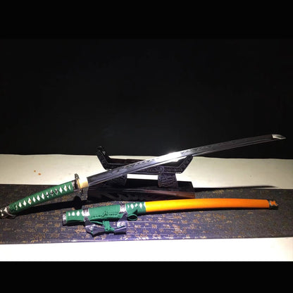 Golden Dragon Tachi with Real Hamon | Full Tang Clay Tempered T10 Steel Lacquered Wood Scabbard 104cm
