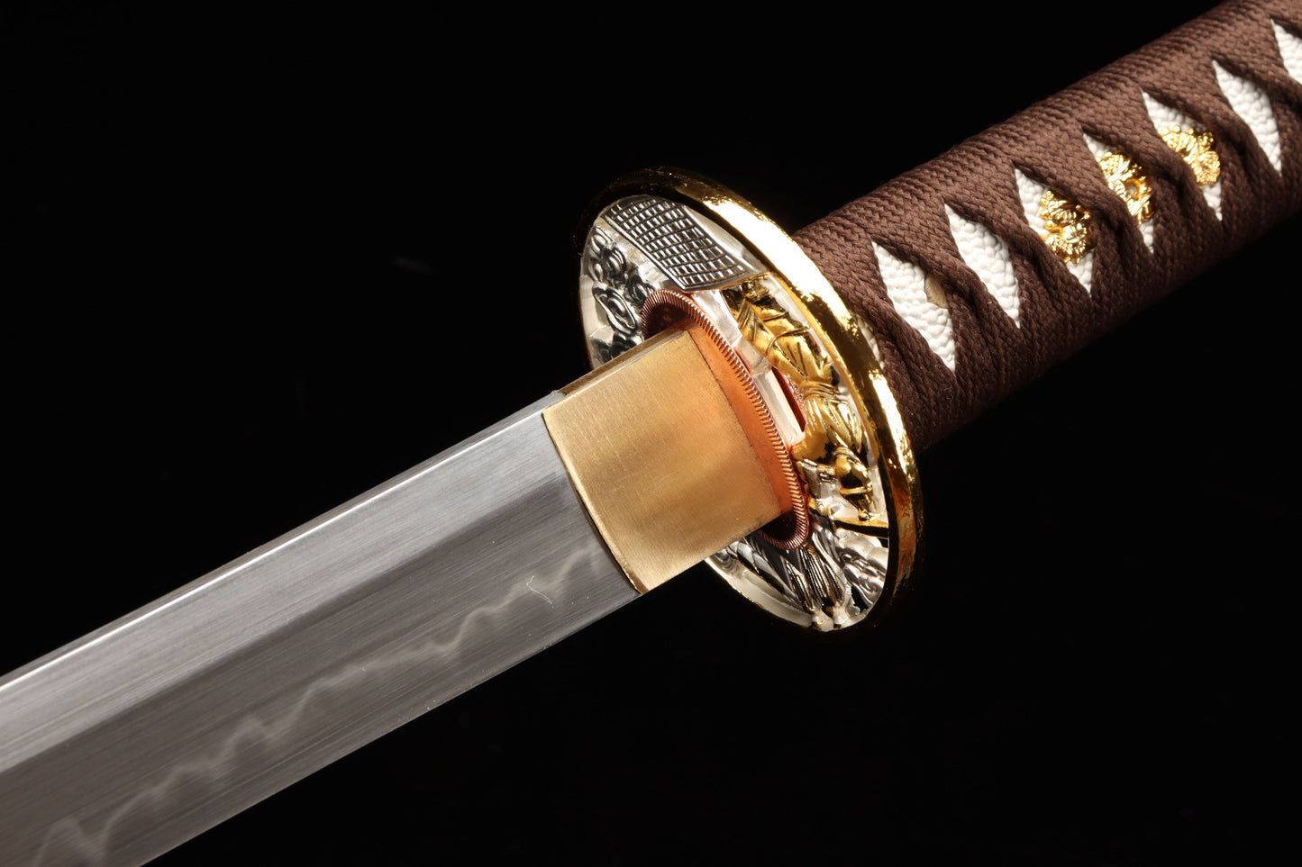 103cm/40.55 inch authentic hand-forged T10 steel burnt blade copper-clad samurai sword - Ba Dao