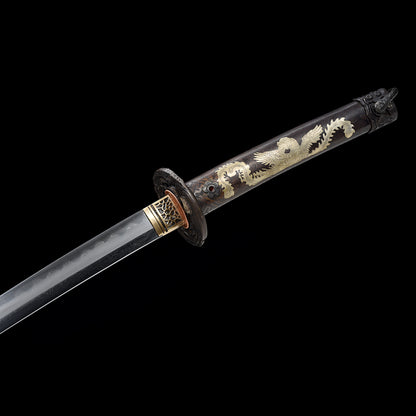 Imperial Sakura Tachi | Clay Tempered Pattern Steel Gilt Gold & Silver Copper Scabbard Collector Sword