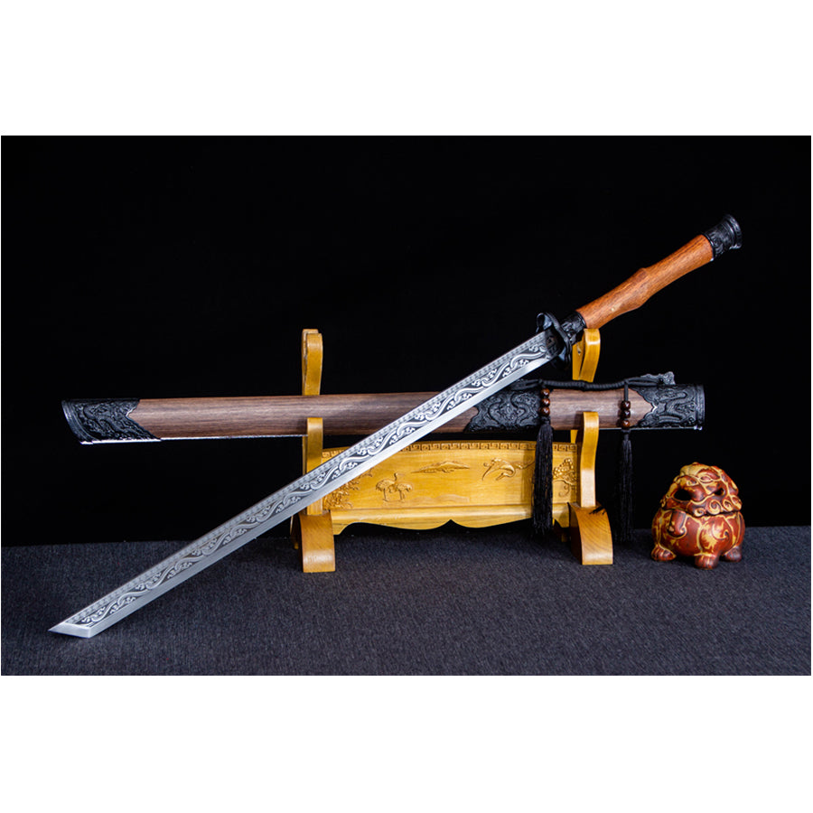 109cm/42.91 inches  Hand-forged Molong Tangdao High-performance manganese steel samurai sword Shuanglong