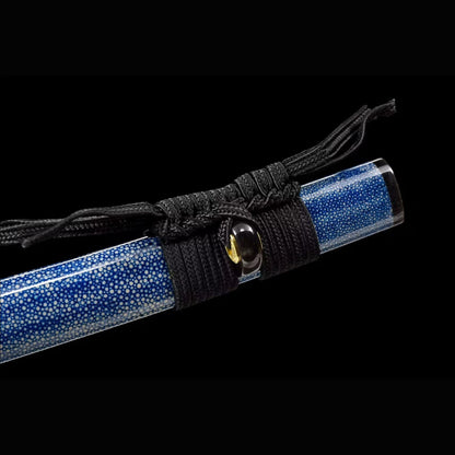 Dragon Scale Pattern Katana with Real Hamon | Full Tang Pattern Welded Damascus Steel Hand-Polished 103cm