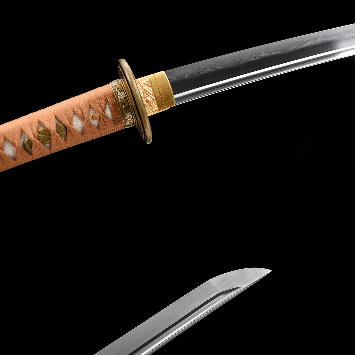 Choji Midare 1095 Katana with Real Hamon | Full Tang Clay Tempered 13-Stage Hand-Polished Lacquered Scabbard 102cm