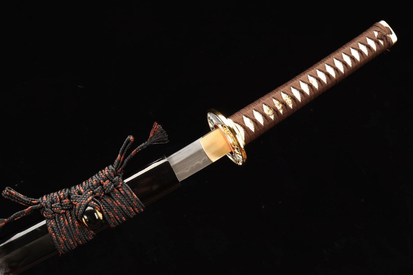 103cm/40.55 inch authentic hand-forged T10 steel burnt blade copper-clad samurai sword - Ba Dao