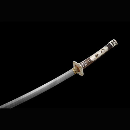 Tokugawa Shogunate Tachi | Full Tang Twisted Dense Ladder Damascus Steel All-Copper Scabbard 120cm