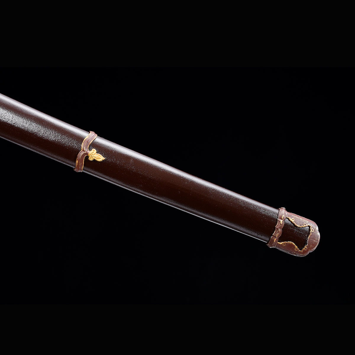 Imperial Officer Tachi with Real Hamon | Full Tang 1095 Steel Lacquered Steel Scabbard 103cm